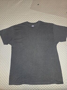 XL - Hanes Men's Short Sleeve Crewneck Tee - Charcoal ( PRE-LOVED)